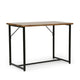 Kandy Console Table with Stainless Steel Frame | Brown Wood 42"