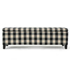 Flash Ottoman Bench with Built In Storage | Black Cream Plaid | 51’’ BM335204