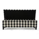 Flash Ottoman Bench with Built In Storage | Black, Cream Plaid | 51"
