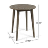 Ambre Outdoor Bistro Table | Straight Legs | Gray Acacia Wood 28"