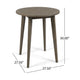 Ambre Outdoor Bistro Table | Straight Legs | Gray Acacia Wood 28"