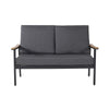 Vanie 4pc Outdoor Set with Loveseat, Chairs, and Table | Gray Olefin