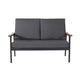 Vanie 4pc Outdoor Set with Loveseat, Chairs, and Table | Gray Olefin