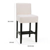 Kovey Counter Stool Chair Set of 2 | Metal Kickplate | Beige Polyester BM335210