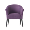 Onyx Armchair with Low Back Design | Birch Wood Frame | Plum Purple