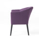 Onyx Armchair with Low Back Design | Birch Wood Frame | Plum Purple