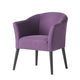 Onyx Armchair with Low Back Design | Birch Wood Frame | Plum Purple