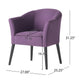 Onyx Armchair with Low Back Design | Birch Wood Frame | Plum Purple