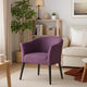 Onyx Armchair with Low Back Design | Birch Wood Frame | Plum Purple