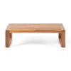 Eddy 2pc Patio Coffee Table and Loveseat Set | Brown Wood | Gray