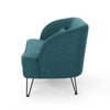 Lisa Loveseat with 2 Lumbar Pillows | Hairpin Legs | Teal Blue 50"