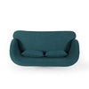 Lisa Loveseat with 2 Lumbar Pillows | Hairpin Legs | Teal Blue 50"
