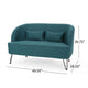 Lisa Loveseat with 2 Lumbar Pillows | Hairpin Legs | Teal Blue 50"