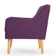 Felix Accent Armchair | Splayed Birch Wood Legs | Button Tufted Purple BM335218