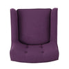 Felix Accent Armchair | Splayed Birch Wood Legs | Button Tufted Purple