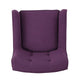 Felix Accent Armchair | Splayed Birch Wood Legs | Button Tufted Purple