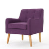Felix Accent Armchair | Splayed Birch Wood Legs | Button Tufted Purple