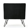 Ashley Armless Slipper Chair | Hairpin Legs | Tufted Black Velvet