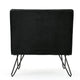 Ashley Armless Slipper Chair | Hairpin Legs | Tufted Black Velvet
