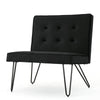 Ashley Armless Slipper Chair | Hairpin Legs | Tufted Black Velvet