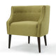 Fenny Accent Club Chair | Tapered Birch Wood Legs | Tufted Green BM335221