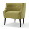 Fenny Accent Club Chair | Tapered Birch Wood Legs | Tufted Green