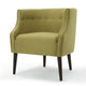 Fenny Accent Club Chair | Tapered Birch Wood Legs | Tufted Green