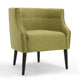 Fenny Accent Club Chair | Tapered Birch Wood Legs | Tufted Green