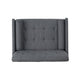 Javie Club Accent Chair | Splayed Rubberwood Legs | Button Tufted Gray BM335222