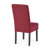Tanya Armless Dining Chair Set of 2 | Modern Style Blush Red Fabric