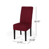 Tanya Armless Dining Chair Set of 2 | Modern Style Blush Red Fabric