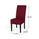 Tanya Armless Dining Chair Set of 2 | Modern Style Blush Red Fabric