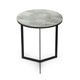 Rimie Accent Table | Open Black Metal Frame | 17" White Marble Top