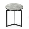 Rimie Accent Table | Open Black Metal Frame | 17’’ White Marble Top BM335229