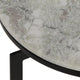 Rimie Accent Table | Open Black Metal Frame | 17’’ White Marble Top BM335229