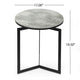 Rimie Accent Table | Open Black Metal Frame | 17’’ White Marble Top BM335229