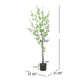 Yuri 59’’ Artificial Enkianthus Tree | Pre Potted | Brown Green White BM335239