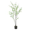 Yuri 59" Artificial Enkianthus Tree | Pre Potted | Brown Green White