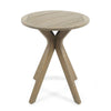 Ambre Outdoor Breakfast Dining Table | 28" Slatted Gray Acacia Wood