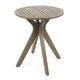 Ambre Outdoor Breakfast Dining Table | 28" Slatted Gray Acacia Wood
