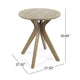 Ambre Outdoor Breakfast Dining Table | 28" Slatted Gray Acacia Wood