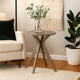 Ambre Outdoor Breakfast Dining Table | 28" Slatted Gray Acacia Wood