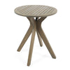 Ambre Outdoor Breakfast Dining Table | 28" Slatted Gray Acacia Wood