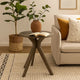 Ambre Outdoor Breakfast Dining Table | 28" Slatted Gray Acacia Wood