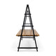 Jo Outdoor Pergola Table | Black Metal Frame | Slatted Teak Brown Wood