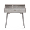 Modern Study Desk w Drawer and 2 Small Cubbies | 35’’ Oak Gray Wood BM335255