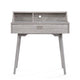 Modern Study Desk w Drawer and 2 Small Cubbies | 35’’ Oak Gray Wood BM335255