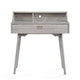 Modern Study Desk w Drawer and 2 Small Cubbies | 35" Oak Gray Wood