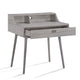 Modern Study Desk w Drawer and 2 Small Cubbies | 35’’ Oak Gray Wood BM335255