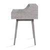 Modern Study Desk w Drawer and 2 Small Cubbies | 35" Oak Gray Wood
